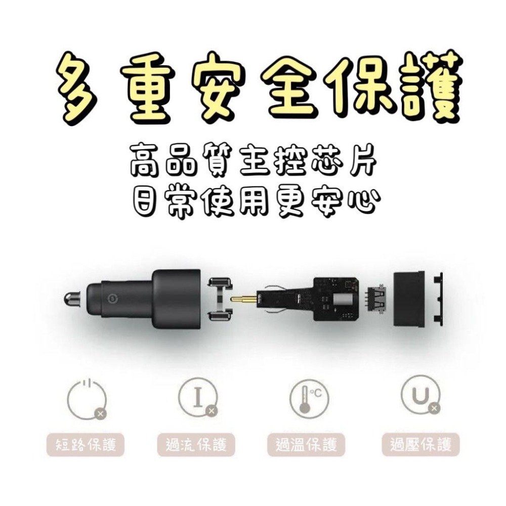 【電子發票】 MI 小米車載充電器快充版 100W 1A1C 車用充電器 點菸充電器  快充充電器 車充擴充器-細節圖4