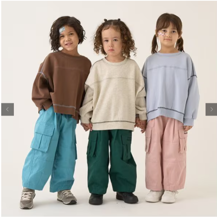 現貨卡其120 # 日本品牌｜ 帥氣氣球廓形褲 ｜日本 小童 中童 大童 b.ROOM-細節圖10