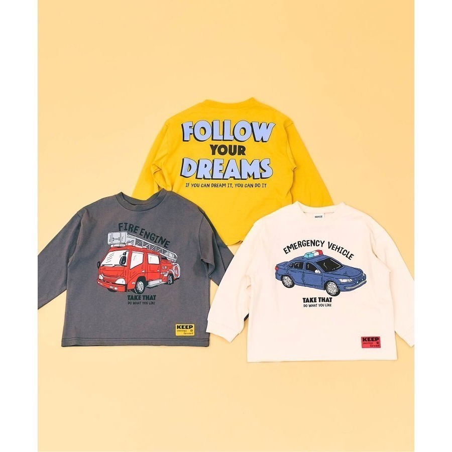 現貨警察100 # 日本品牌｜WEB限定工作車長袖T ｜日本 小童 中童 大童 BREEZE-細節圖5