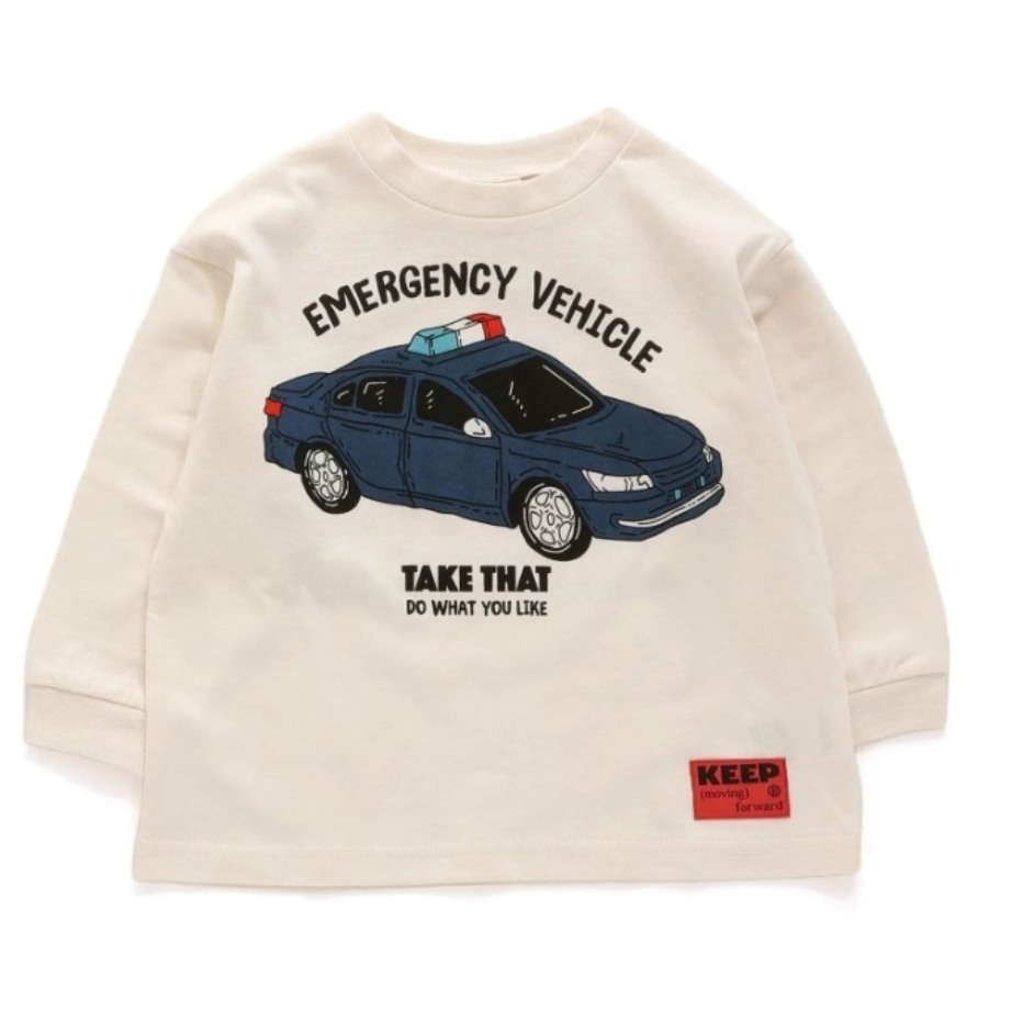 現貨警察100 # 日本品牌｜WEB限定工作車長袖T ｜日本 小童 中童 大童 BREEZE-規格圖9