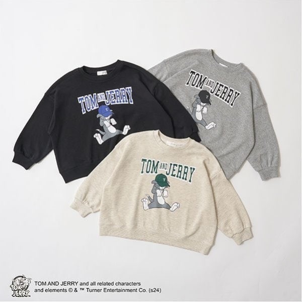 現貨＃預購＃日本品牌｜🧢TOM AND JERRY🧢湯姆貓與傑利鼠寬鬆棉衫｜#日本#童裝#大學Ｔ#學校#運動衫-細節圖5