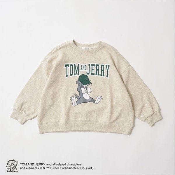 現貨＃預購＃日本品牌｜🧢TOM AND JERRY🧢湯姆貓與傑利鼠寬鬆棉衫｜#日本#童裝#大學Ｔ#學校#運動衫-細節圖6