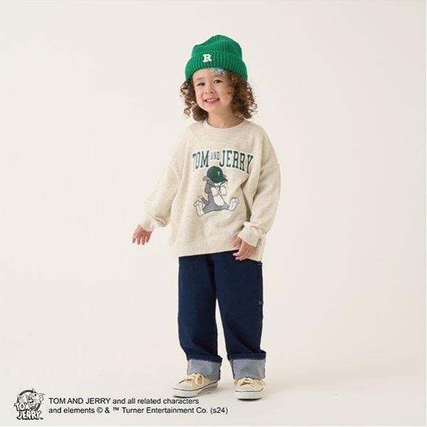 現貨＃預購＃日本品牌｜🧢TOM AND JERRY🧢湯姆貓與傑利鼠寬鬆棉衫｜#日本#童裝#大學Ｔ#學校#運動衫-細節圖9