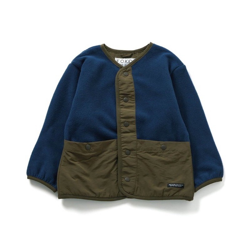 現貨深灰100 日本#F.O.｜保暖棉絨開襟衫 ｜#F.O.日本品牌 小童 中童 大童-細節圖3