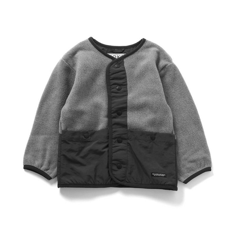 現貨深灰100 日本#F.O.｜保暖棉絨開襟衫 ｜#F.O.日本品牌 小童 中童 大童-細節圖6