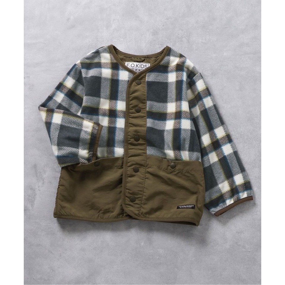 現貨深灰100 日本#F.O.｜保暖棉絨開襟衫 ｜#F.O.日本品牌 小童 中童 大童-細節圖7