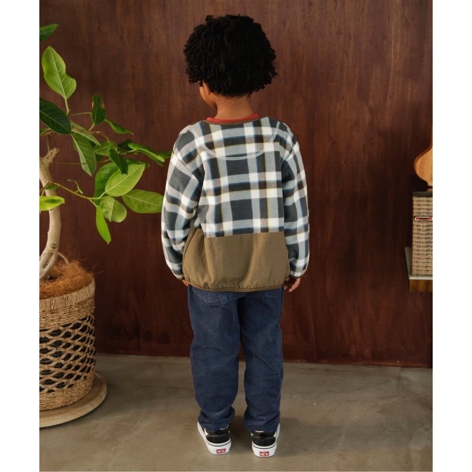 現貨深灰100 日本#F.O.｜保暖棉絨開襟衫 ｜#F.O.日本品牌 小童 中童 大童-細節圖9