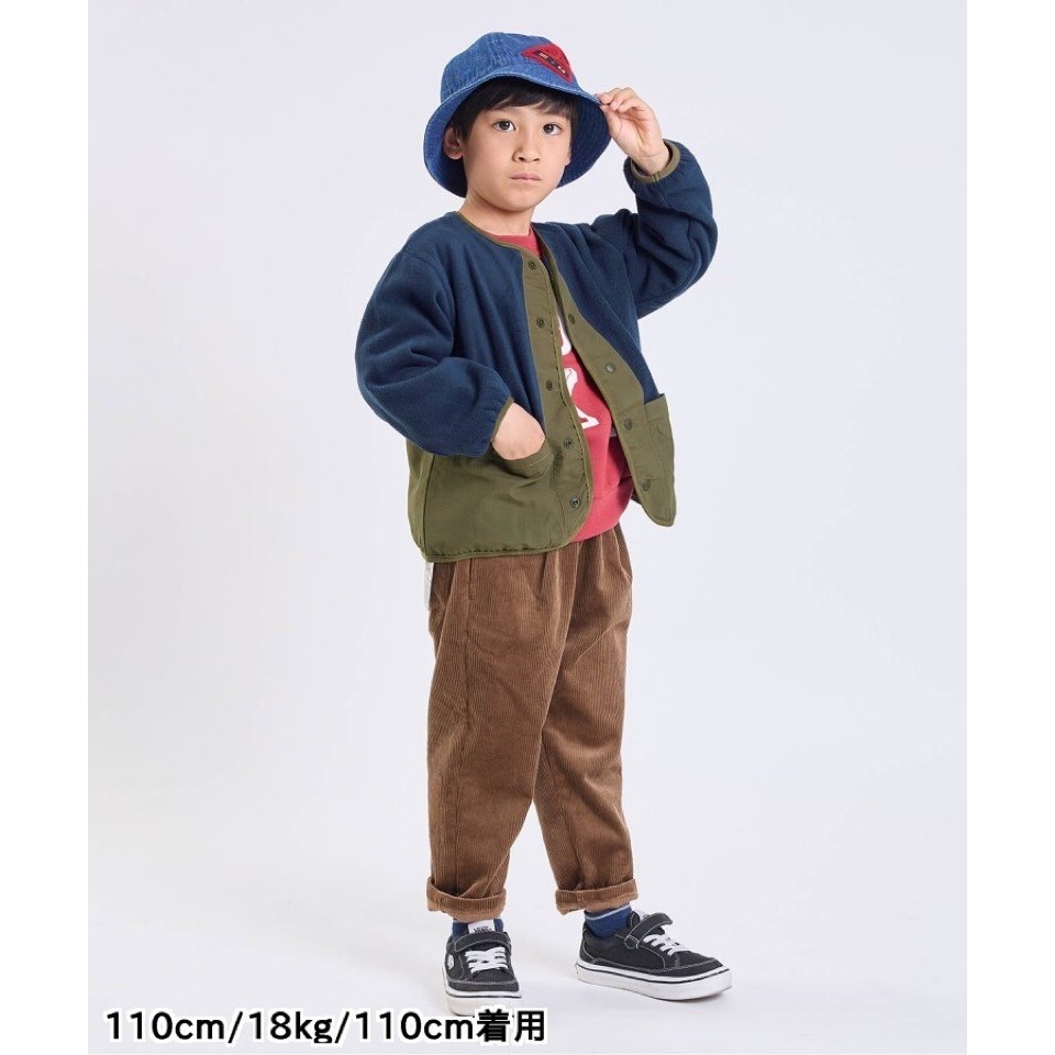 現貨深灰100 日本#F.O.｜保暖棉絨開襟衫 ｜#F.O.日本品牌 小童 中童 大童-細節圖10