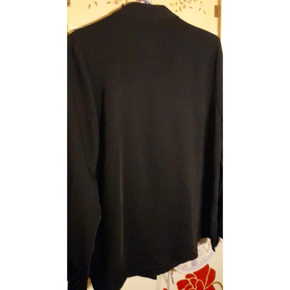 二手ＢY ZUA韓版黑色襯衫上衣-細節圖2