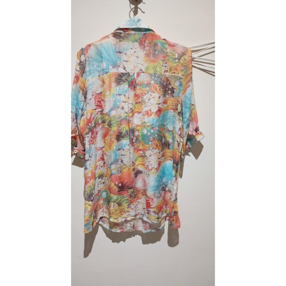 A212 薄排釦印花襯衫-細節圖2