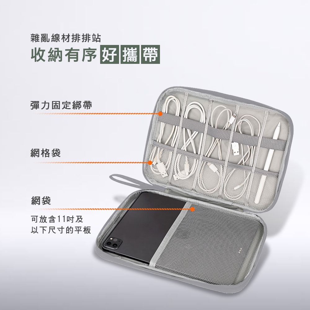 P12多功能平板配件包 台灣現貨 平板包 11吋 筆電包 平板收納包 防潑水 配件包 ipad收納包 平板保護 手提包-細節圖2