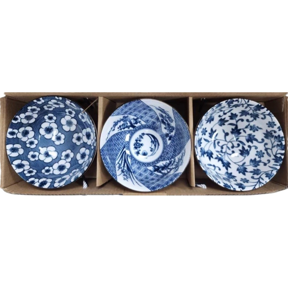 日式的青瑤和風餐具碗飯碗瓷碗（三入組）-細節圖2