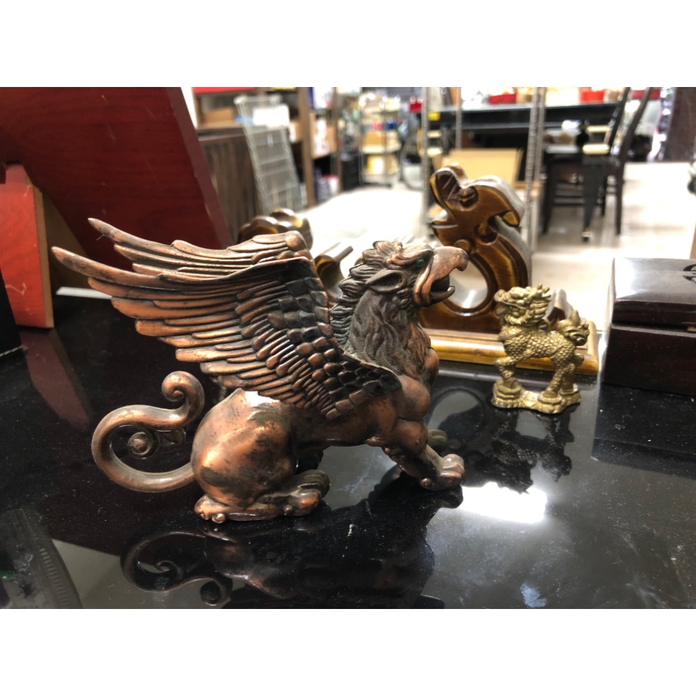 銅製 飛天獅-細節圖3