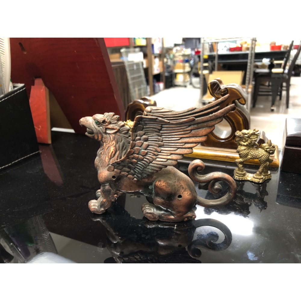 銅製 飛天獅-細節圖4