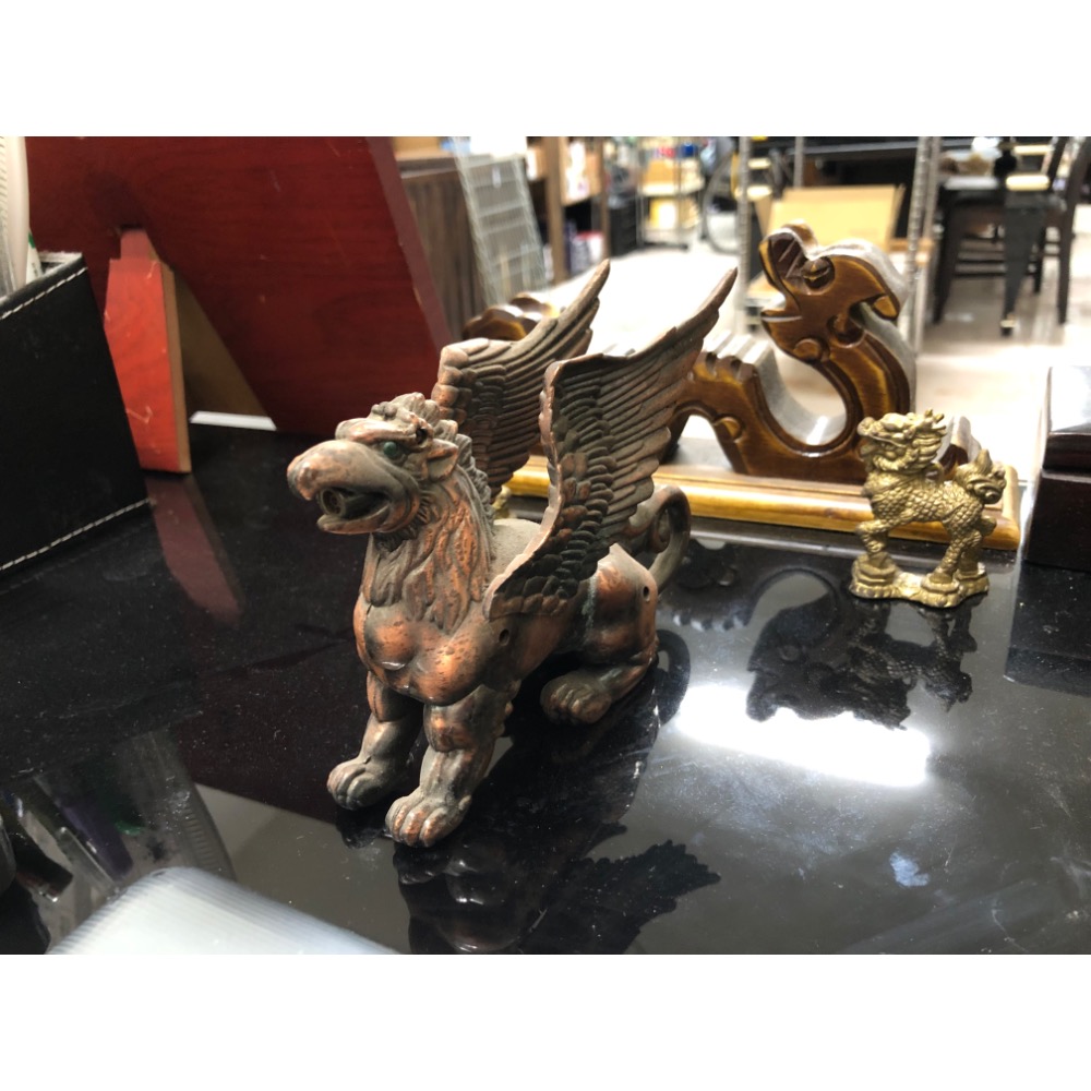 銅製 飛天獅-細節圖5