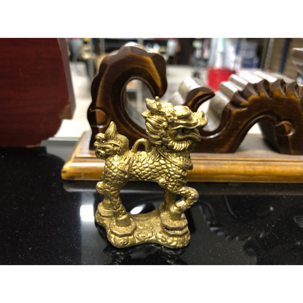 一對 銅製雙麒麟 擺飾-細節圖3