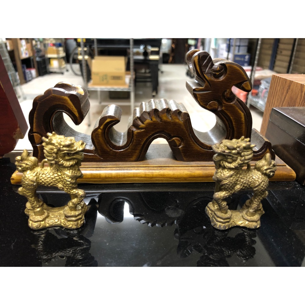 一對 銅製雙麒麟 擺飾-細節圖4