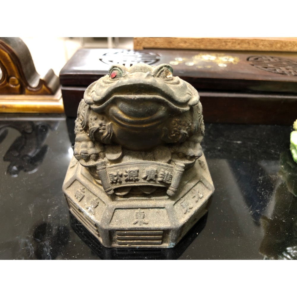 銅製 招財蟾蜍 有一定重量-細節圖2