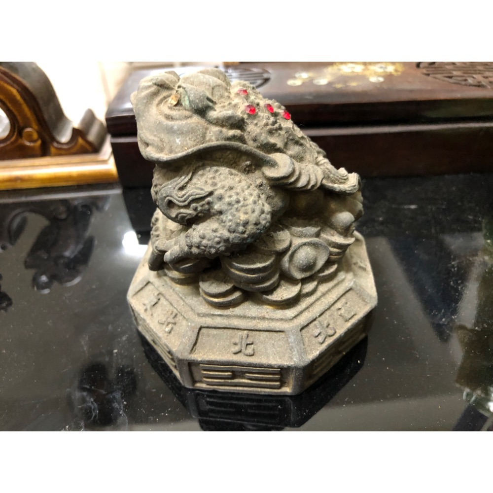 銅製 招財蟾蜍 有一定重量-細節圖3