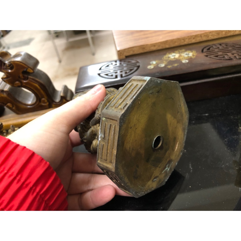 銅製 招財蟾蜍 有一定重量-細節圖4