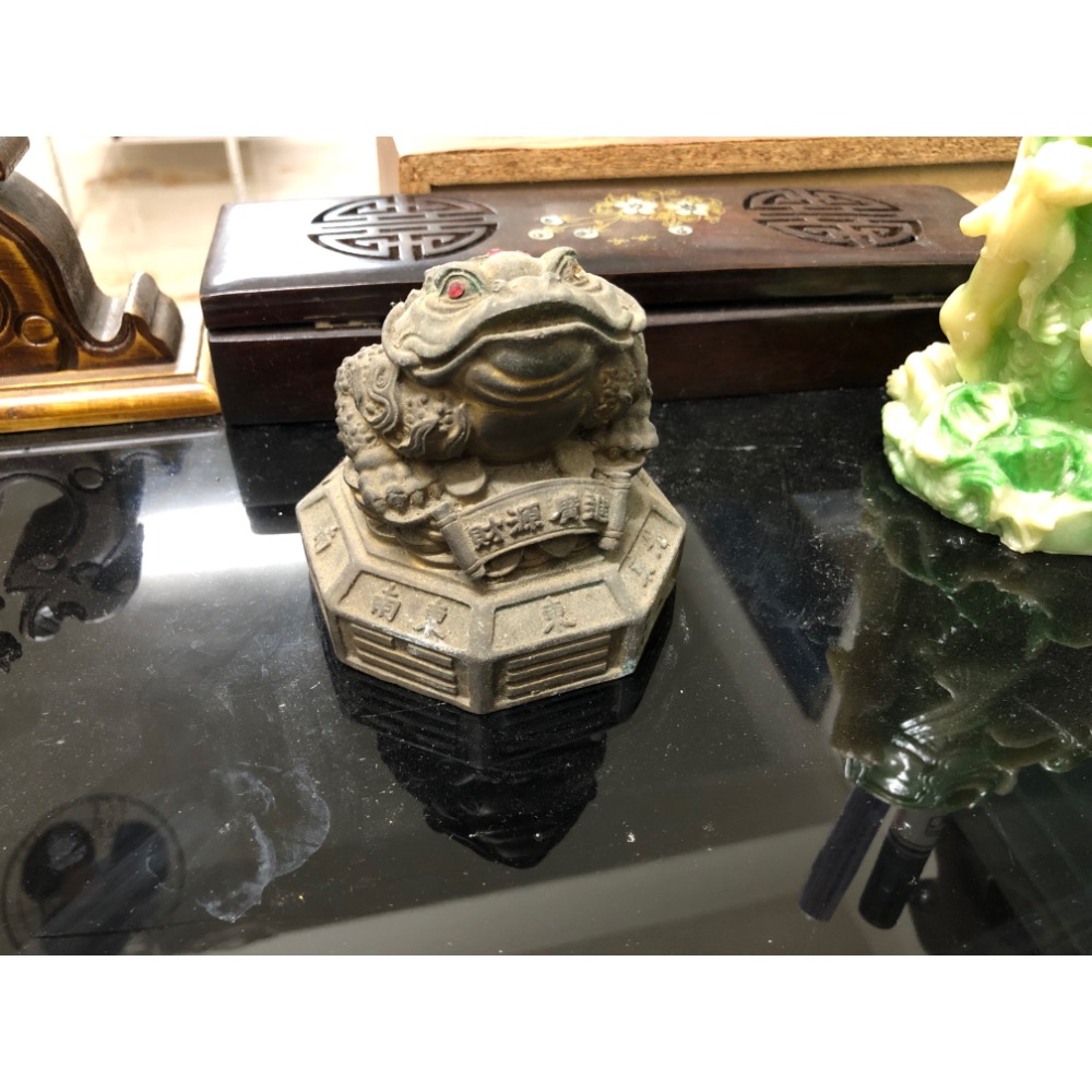 銅製 招財蟾蜍 有一定重量-細節圖5