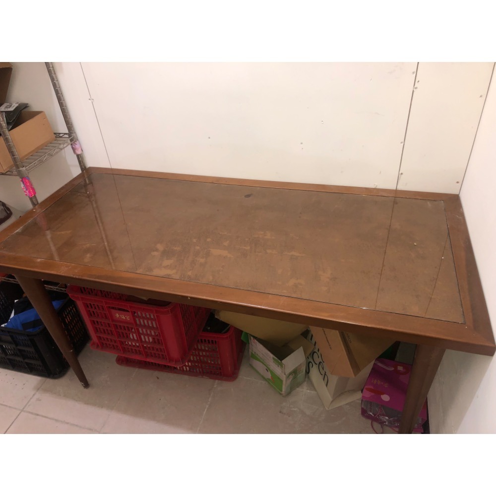 厚實超大餐桌大型實木餐桌 長155cm寬71.3cm 高82.2cm-細節圖3