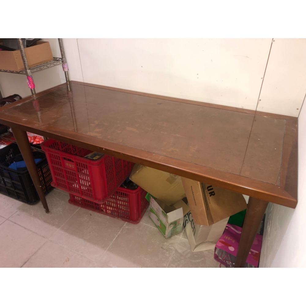 厚實超大餐桌大型實木餐桌 長155cm寬71.3cm 高82.2cm-細節圖4