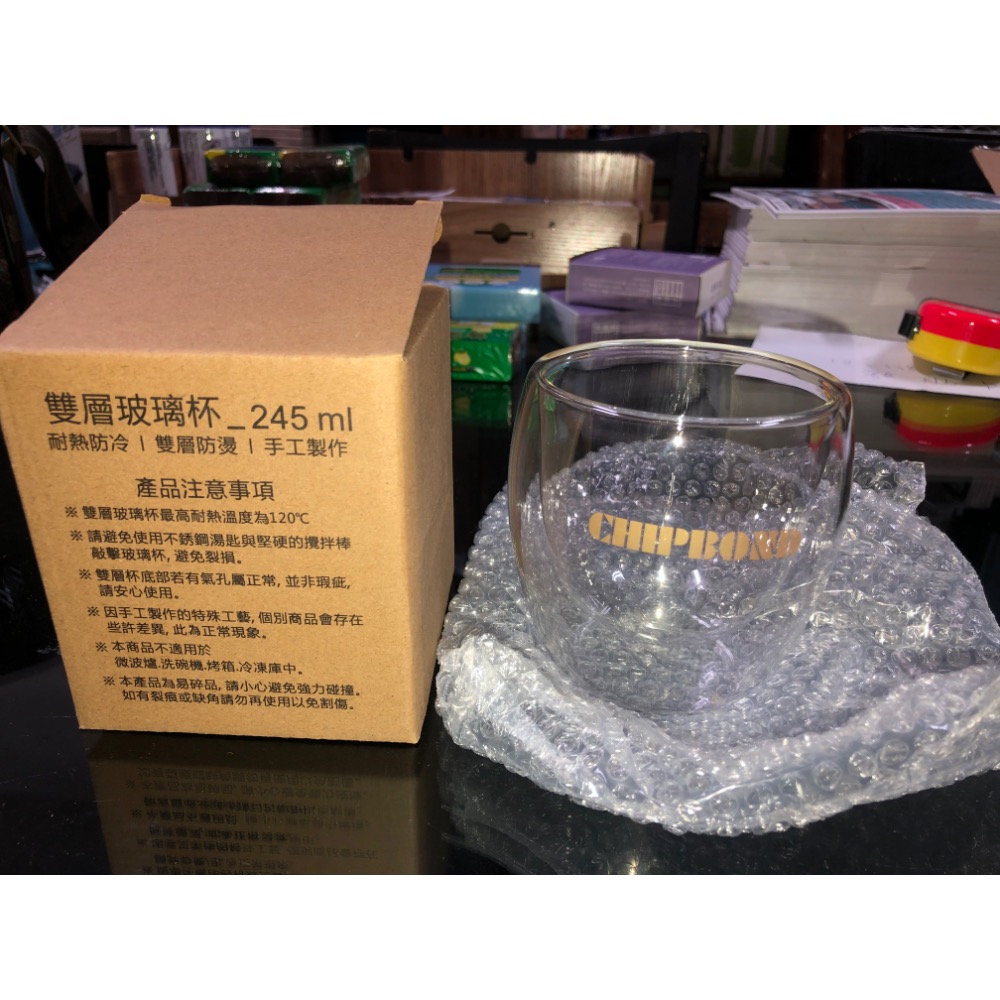 耐熱120度 雙層防燙玻璃杯 245ml-細節圖2