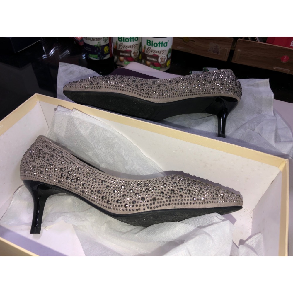 Sabon全新鑲鑽高跟鞋 37號-細節圖4