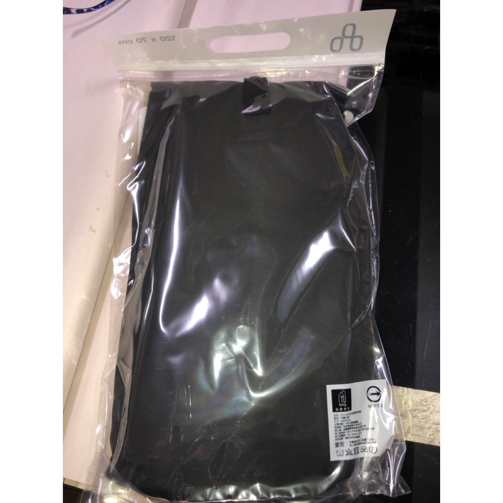 Yu Living 多功能雙色蓋毯 120*70cm 黑色-細節圖2