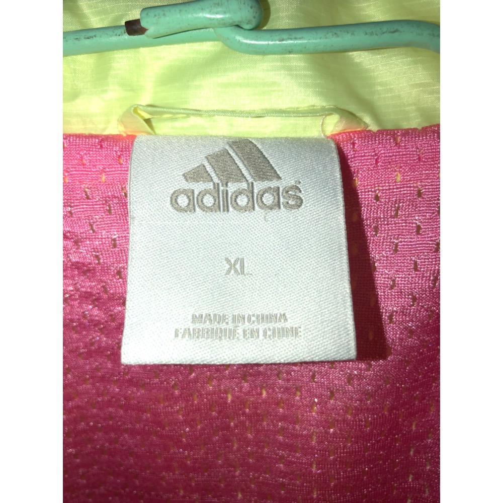 adidas XL 醒光黃 風衣外套 自行車風衣外套-細節圖3