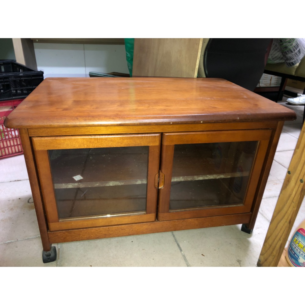 【大倉代領股東紀念品】實木可移動四輪收納櫃75*51*48cm-細節圖3