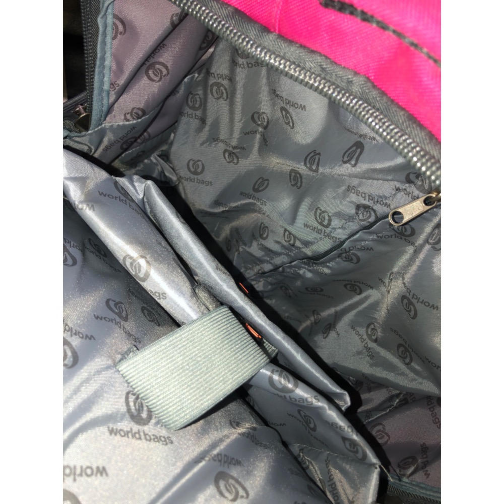 【大倉代領股東紀念品】桃紅色 旅行包 旅行休閒行李包 附輪 移動輕便-細節圖7