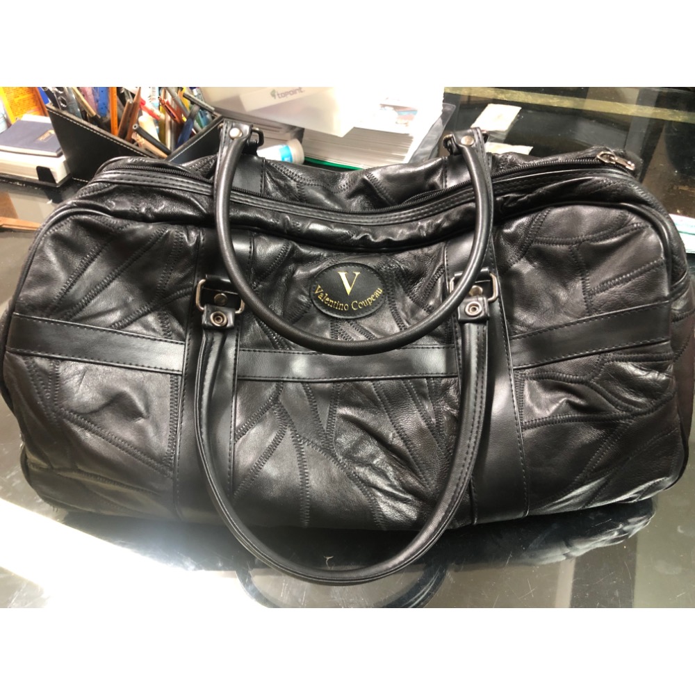 【大倉代領股東紀念品】Valentino Coupeau 華倫鐵諾 小羊皮 大包包 旅行包 旅行袋 皮革-細節圖2