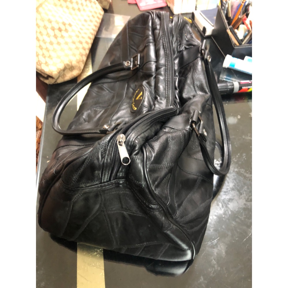 【大倉代領股東紀念品】Valentino Coupeau 華倫鐵諾 小羊皮 大包包 旅行包 旅行袋 皮革-細節圖3