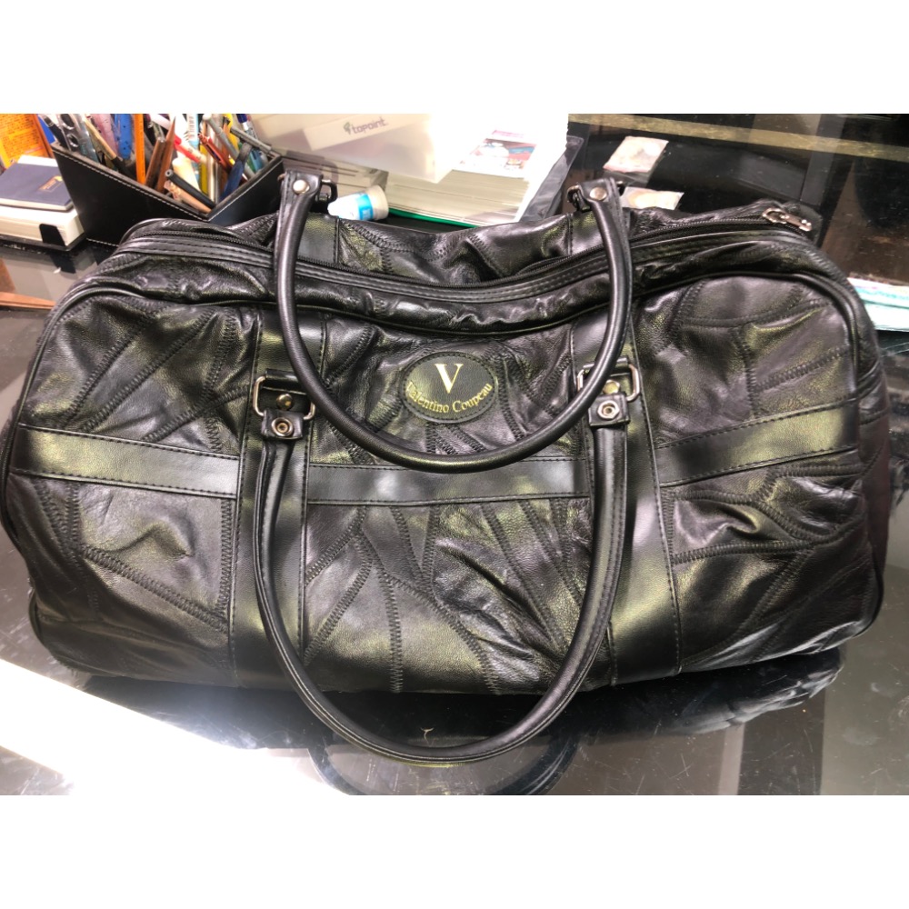 【大倉代領股東紀念品】Valentino Coupeau 華倫鐵諾 小羊皮 大包包 旅行包 旅行袋 皮革-細節圖5