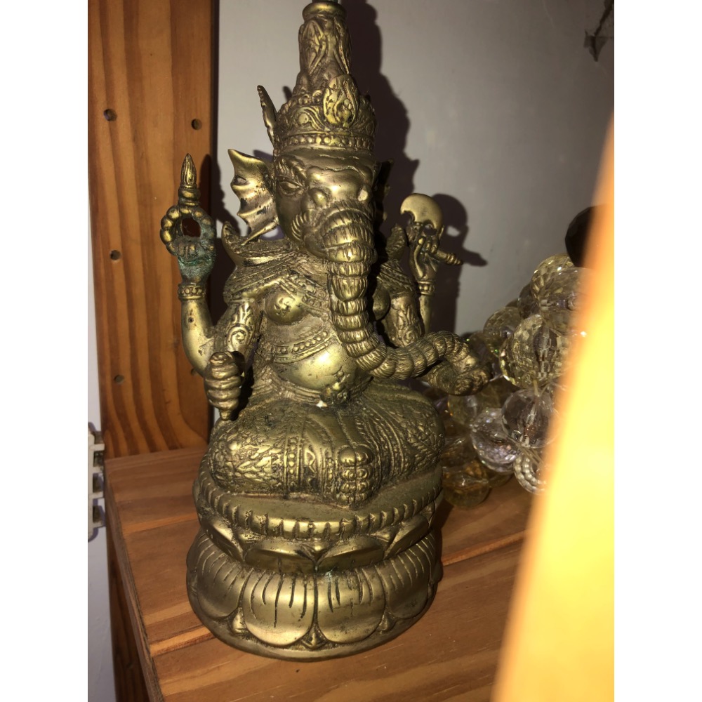 【大倉代領股東紀念品】銅製 象神 擺飾 高23cm-細節圖2