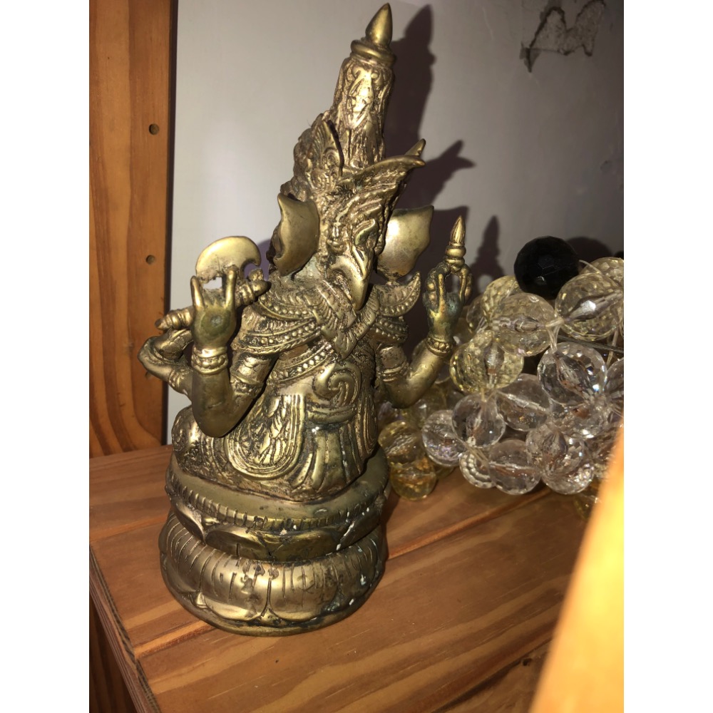 【大倉代領股東紀念品】銅製 象神 擺飾 高23cm-細節圖4