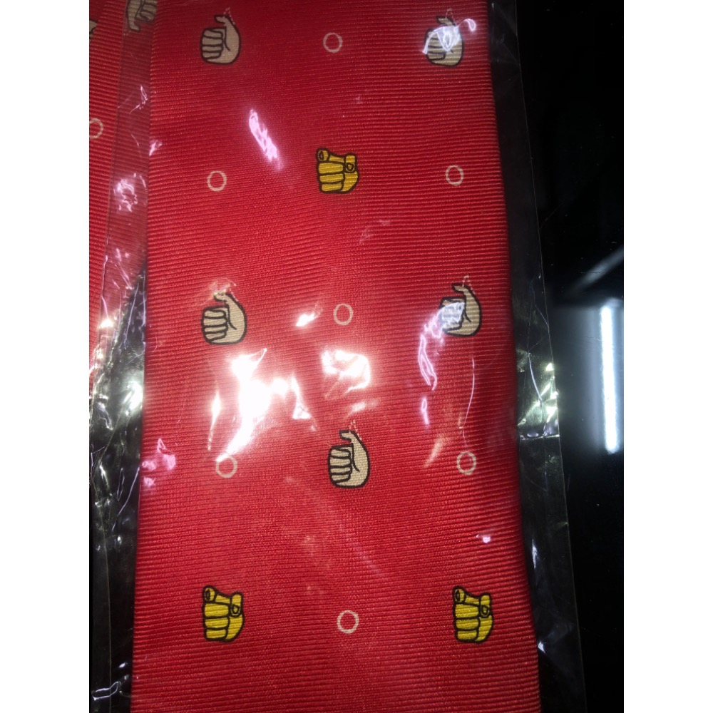 【大倉代領股東紀念品】全新 紅色 時髦 時尚 領帶-細節圖2