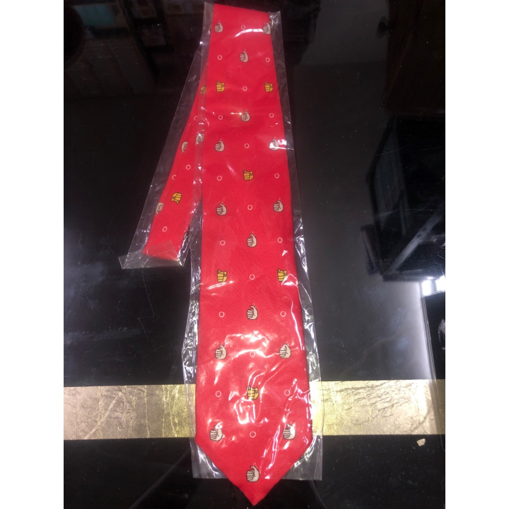 【大倉代領股東紀念品】全新 紅色 時髦 時尚 領帶-細節圖3