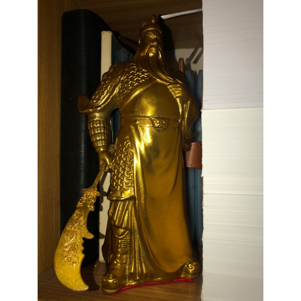 【大倉代領股東紀念品】銅製關羽銅製關公純銅黃銅關二爺招財武財神銅像關羽武聖-細節圖6