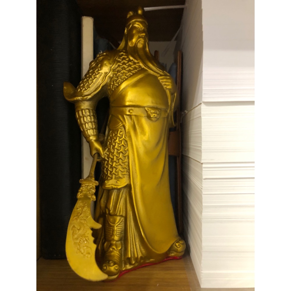 【大倉代領股東紀念品】銅製關羽銅製關公純銅黃銅關二爺招財武財神銅像關羽武聖-細節圖7