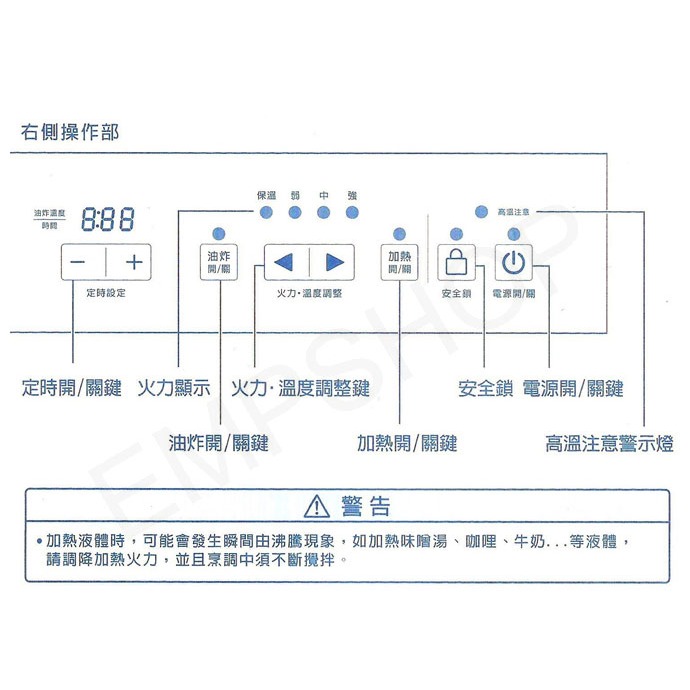 【聲寶SAMPO】微電腦雙口IH變頻電磁爐 KM-VA14GM-細節圖7