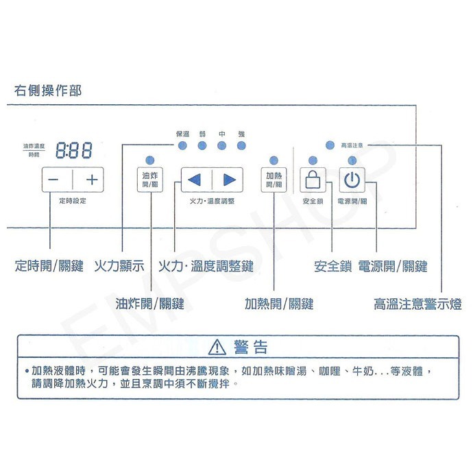 【聲寶SAMPO】微電腦雙口IH變頻電磁爐 KM-VA14GM-細節圖7