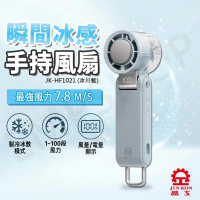 【晶工Jinkon】冰敷手持風扇 JK-HF1021(冰川藍)