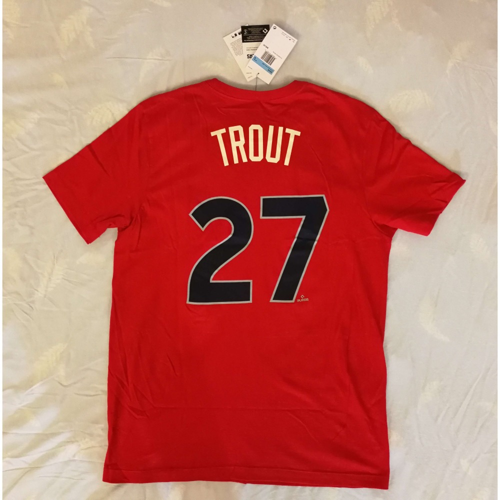 (新鮮現貨) Nike MLB 洛杉磯天使 Mike Trout 2023 城市版 背號短T (Sz. M)-細節圖2