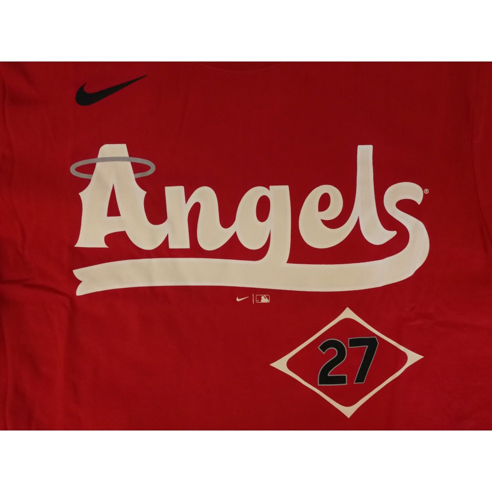 (新鮮現貨) Nike MLB 洛杉磯天使 Mike Trout 2023 城市版 背號短T (Sz. M)-細節圖5