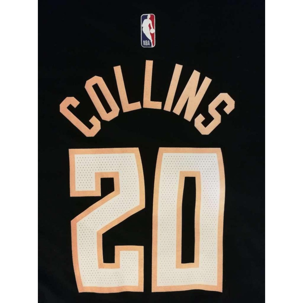 (新鮮現貨) Nike NBA 亞特蘭大老鷹 John Collins 19/20 城市版 背號短T (Sz. L)-細節圖6