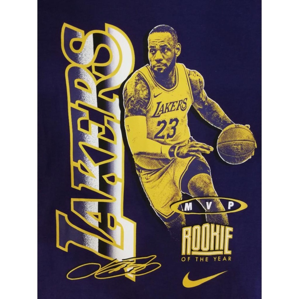(特價) Nike NBA 洛杉磯湖人 LeBron James Select Series 短T (Sz. 亞規 M)-細節圖3
