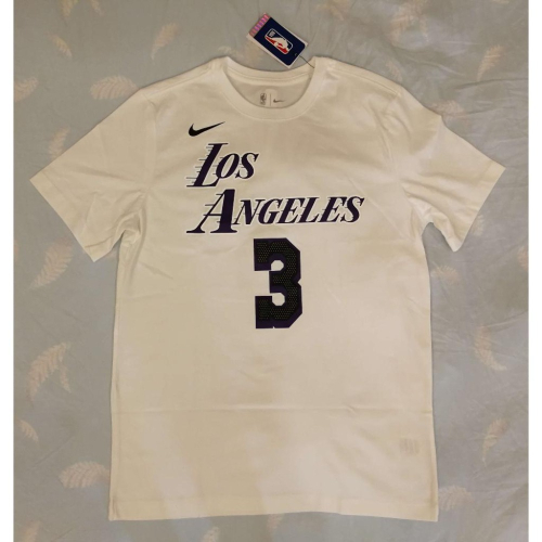 (全新現貨) Nike NBA 洛杉磯湖人 Anthony Davis 22/23 城市版 背號短T (Sz. M)